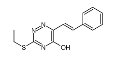 3-ethylsulfanyl-6-(2-phenylethenyl)-2H-1,2,4-triazin-5-one Structure