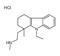 2-(9-ethyl-1-methyl-3,4-dihydro-2H-carbazol-1-yl)ethyl-methylazanium,chloride结构式