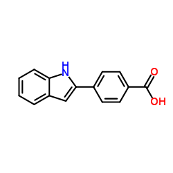 4-(1H-Indol-2-yl)benzoic acid结构式