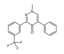 1-methyl-5-phenyl-3-[3-(trifluoromethyl)phenyl]pyridazin-4-one结构式