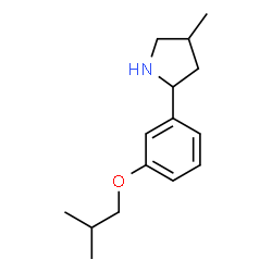 Pyrrolidine, 4-methyl-2-[3-(2-methylpropoxy)phenyl]- (9CI) structure
