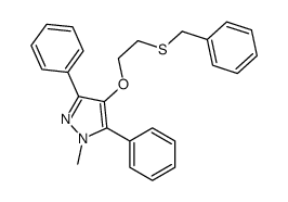 4-(2-benzylsulfanylethoxy)-1-methyl-3,5-diphenylpyrazole结构式