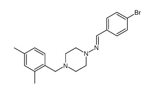 1-(4-bromophenyl)-N-[4-[(2,4-dimethylphenyl)methyl]piperazin-1-yl]methanimine结构式