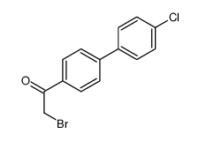 2-bromo-1-[4-(4-chlorophenyl)phenyl]ethanone结构式