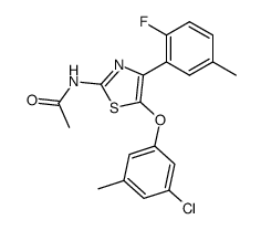 N-[5-(3-chloro-5-methyl-phenoxy)-4-(2-fluoro-5-methyl-phenyl)-thiazol-2-yl]-acetamide Structure