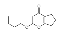 2-butoxy-3,5,6,7-tetrahydro-2H-cyclopenta[b]pyran-4-one结构式