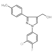 (1-(3-chloro-4-fluorophenyl)-3-p-tolyl-1h-pyrazol-4-yl)methanol结构式