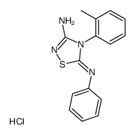 3-amino-5-anilino-4-o-tolyl-[1,2,4]thiadiazolium, chloride结构式