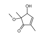 4-hydroxy-5-methoxy-2,5-dimethylcyclopent-2-en-1-one Structure