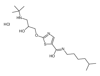 2-[3-(tert-butylamino)-2-hydroxypropoxy]-N-(5-methylhexyl)-1,3-thiazole-5-carboxamide,hydrochloride Structure