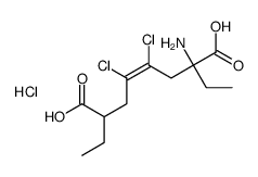 2-amino-4,5-dichloro-2,7-diethyloct-4-enedioic acid,hydrochloride结构式