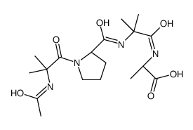 (2S)-2-[[2-[[(2S)-1-(2-acetamido-2-methylpropanoyl)pyrrolidine-2-carbonyl]amino]-2-methylpropanoyl]amino]propanoic acid结构式
