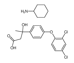 3-[4-(2,4-Dichloro-phenoxy)-phenyl]-3-hydroxy-butyric acid; compound with cyclohexylamine Structure