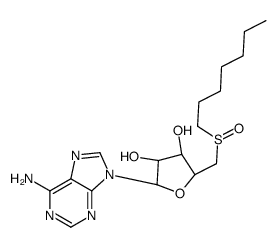 (2R,3R,4S,5S)-2-(6-aminopurin-9-yl)-5-(heptylsulfinylmethyl)oxolane-3,4-diol结构式