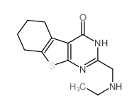 2-(ethylaminomethyl)-5,6,7,8-tetrahydro-3H-[1]benzothiolo[2,3-d]pyrimidin-4-one结构式