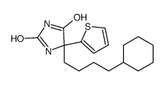 5-(4-cyclohexylbutyl)-5-thiophen-2-ylimidazolidine-2,4-dione结构式