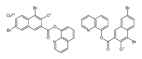 copper,1,6-dibromo-3-quinolin-8-yloxycarbonylnaphthalen-2-olate Structure