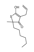 2-hexyl-5-hydroxy-2-methyl-4-prop-2-enylthiophen-3-one Structure