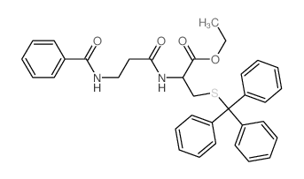 L-Cysteine, N-[3-(benzoylamino)-1-oxopropyl]-S-(triphenylmethyl)-, ethyl ester (9CI) structure