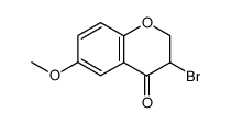 3-bromo-6-methoxy-2,3-dihydro-4H-1-benzopyran-4-one结构式