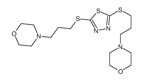 4-[3-[[5-(3-morpholin-4-ylpropylsulfanyl)-1,3,4-thiadiazol-2-yl]sulfanyl]propyl]morpholine结构式