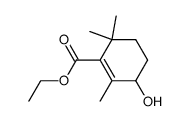 3-Hydroxy-2,6,6-trimethyl-1-cyclohexene-1-carboxylic acid ethyl ester Structure