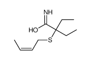 2-(2-Butenylthio)-2-ethylbutyramide Structure