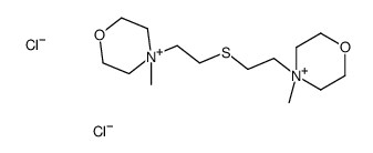 4-methyl-4-[2-[2-(4-methylmorpholin-4-ium-4-yl)ethylsulfanyl]ethyl]morpholin-4-ium,dichloride Structure