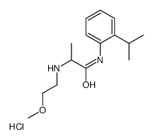 2-(2-methoxyethylamino)-N-(2-propan-2-ylphenyl)propanamide,hydrochloride Structure