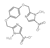 1H-Imidazole, 2,2-[1,4-phenylene bis (oxymethylene-)]bis[1-methyl-5-nitro- Structure