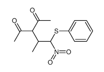 3-[1-methyl-2-nitro-2-(phenylthio)ethyl]-2,4-pentanedione Structure