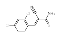 2-cyano-3-(2,4-dichlorophenyl)prop-2-enethioamide结构式