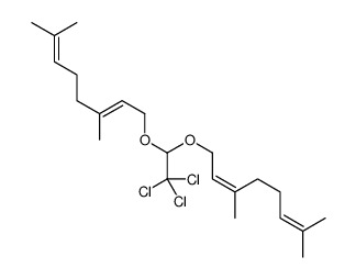 1,1'-[(2,2,2-Trichloroethylidene)bis(oxy)]bis[(2E)-3,7-dimethyl-2,6-octadiene]结构式