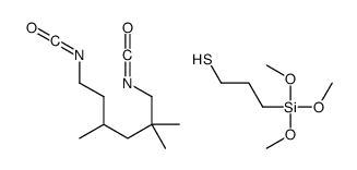 1,6-diisocyanato-2,2,4-trimethylhexane,3-trimethoxysilylpropane-1-thiol结构式