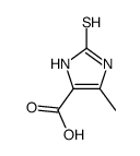 5-methyl-2-sulfanylidene-1,3-dihydroimidazole-4-carboxylic acid结构式