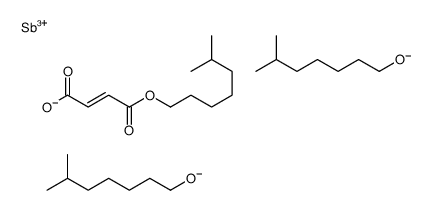 4-O-[bis(6-methylheptoxy)stibanyl] 1-O-(6-methylheptyl) (Z)-but-2-enedioate Structure