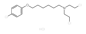 1-Hexanamine,N,N-bis(2-chloroethyl)-6-(4-chlorophenoxy)-, hydrochloride (1:1) Structure