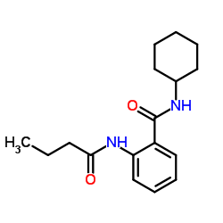 2-(Butyrylamino)-N-cyclohexylbenzamide Structure