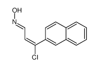 N-(3-chloro-3-naphthalen-2-ylprop-2-enylidene)hydroxylamine结构式