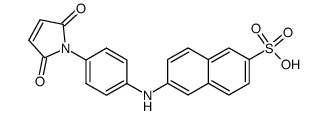 2-(4'-maleimidyl-anilino)naphthalene-6-sulfonic acid结构式