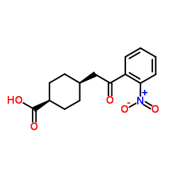 cis-4-[2-(2-Nitrophenyl)-2-oxoethyl]cyclohexanecarboxylic acid Structure