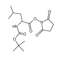 Boc-leucine N-hydroxysuccinimide ester Structure