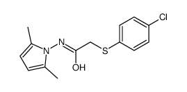 2-((4-Chlorophenyl)thio)-N-(2,5-dimethyl-1H-pyrrol-1-yl)acetamide结构式