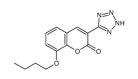 8-butoxy-3-(2H-tetrazol-5-yl)chromen-2-one Structure