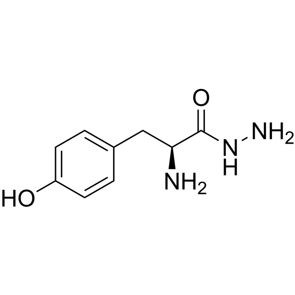 2-Amino-3-(4-hydroxyphenyl)propanehydrazide structure