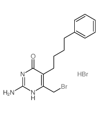 2-amino-6-(bromomethyl)-5-(4-phenylbutyl)-1H-pyrimidin-4-one结构式