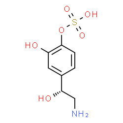 4-[(1R)-2-amino-1-hydroxy-ethyl]-2-hydroxy-1-sulfooxy-benzene结构式
