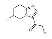 2-溴-1-(6-氯-5,8-二氢咪唑并[1,2-a]吡啶-3-基)乙酮结构式