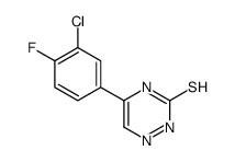 5-(3-chloro-4-fluorophenyl)-2H-1,2,4-triazine-3-thione结构式