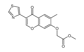methyl 2-[6-methyl-4-oxo-3-(1,3-thiazol-4-yl)chromen-7-yl]oxyacetate结构式